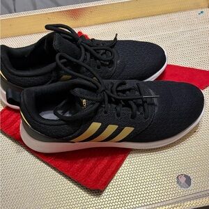 Adidas Black and Gold Athletic Shoes